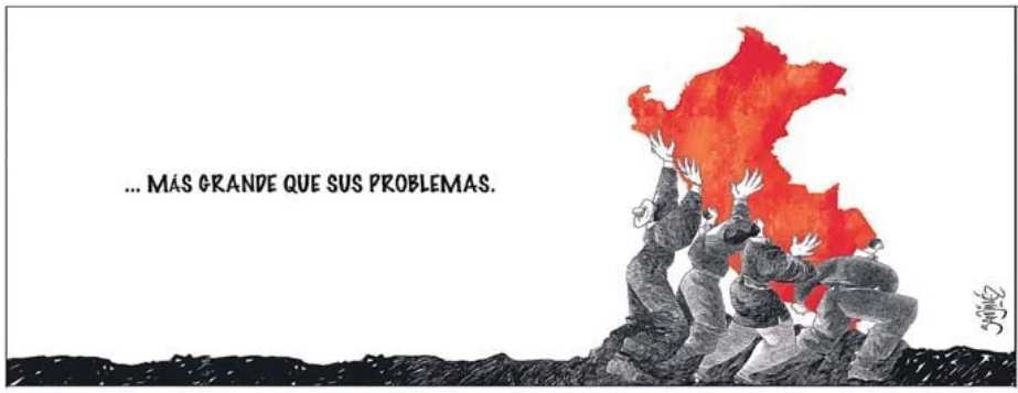 Una muestra del trabajo de Víctor Sanjinez, publicado en El Comercio.