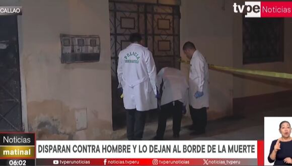 Sicarios atacaron a balazos a un hombre en el Callao. (Foto: TV Perú Noticias)