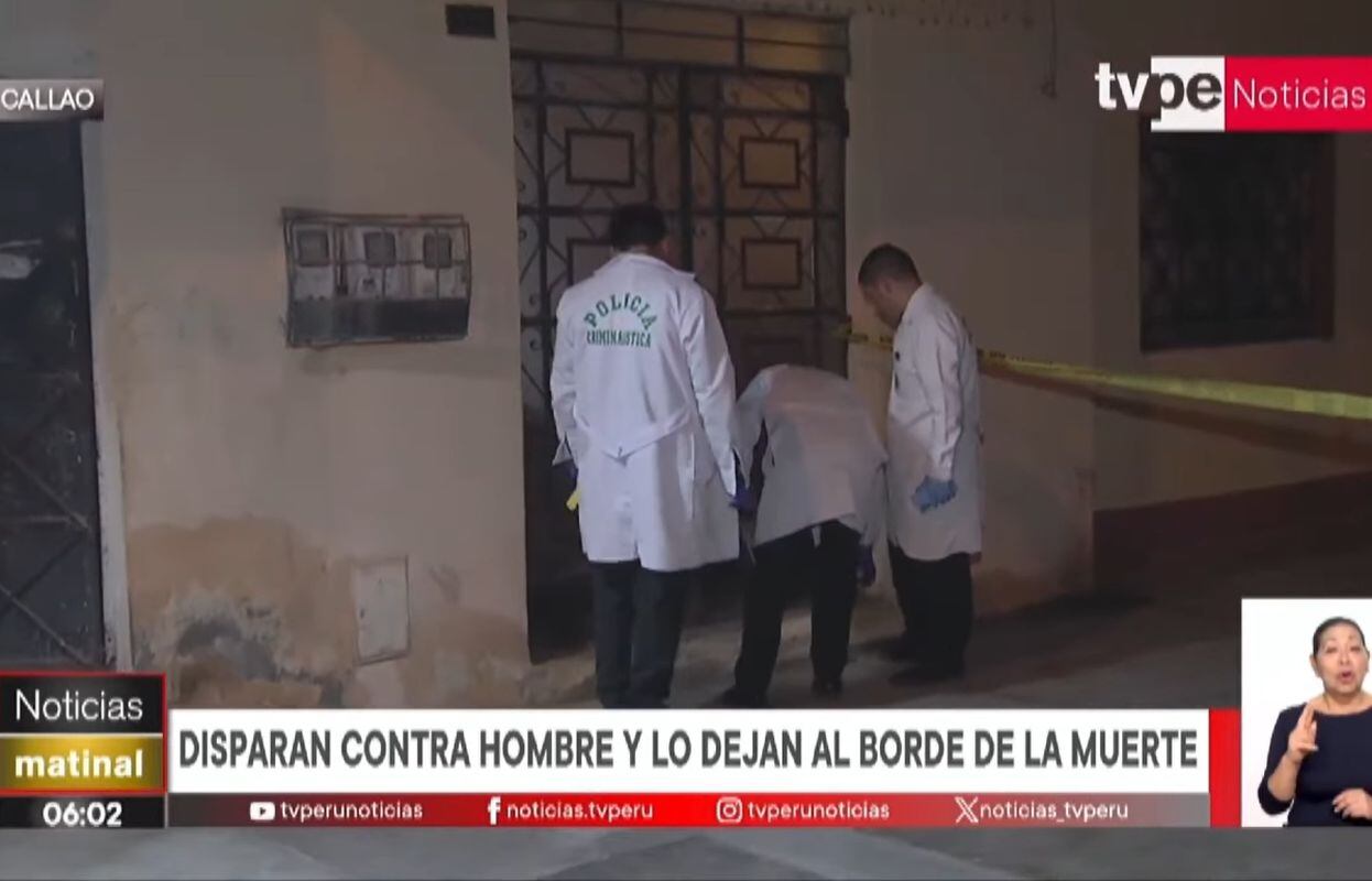 Sicarios atacaron a balazos a un hombre en el Callao. (Foto: TV Perú Noticias)