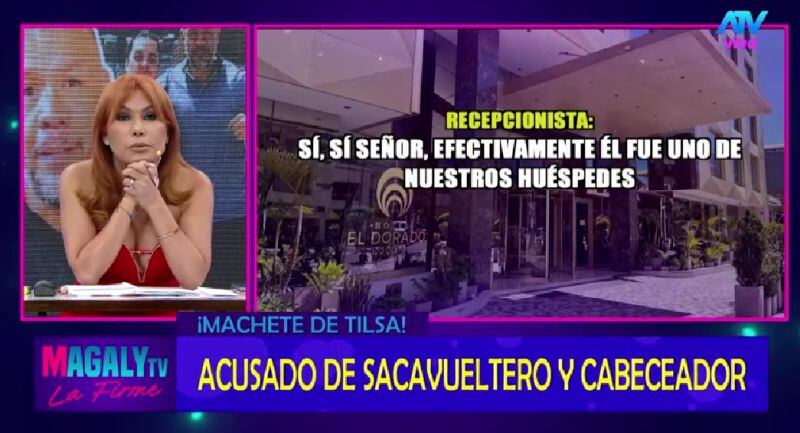 Recepcionista de hotel confirma que Jackson Mora se hospedó en su hotel, según reveló Magaly TV, la firme. (Foto: Captura de video)