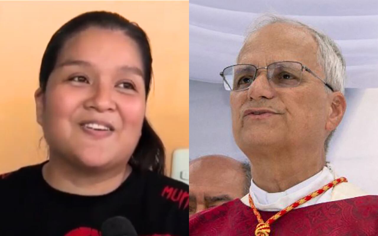 Hace 28 años, Robert Prevost —hoy papa de la Iglesia Católica— apadrinó a una joven piurana que, ya madre de dos hijos, lo recuerda con profunda emoción | Foto: Canal N / AFP / Composición EC