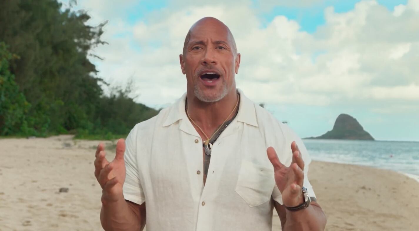 Dwayne Johnson en el video anunciando la realización del live-action de "Moana" (Foto: Walt Disney Studios Motion Pictures)