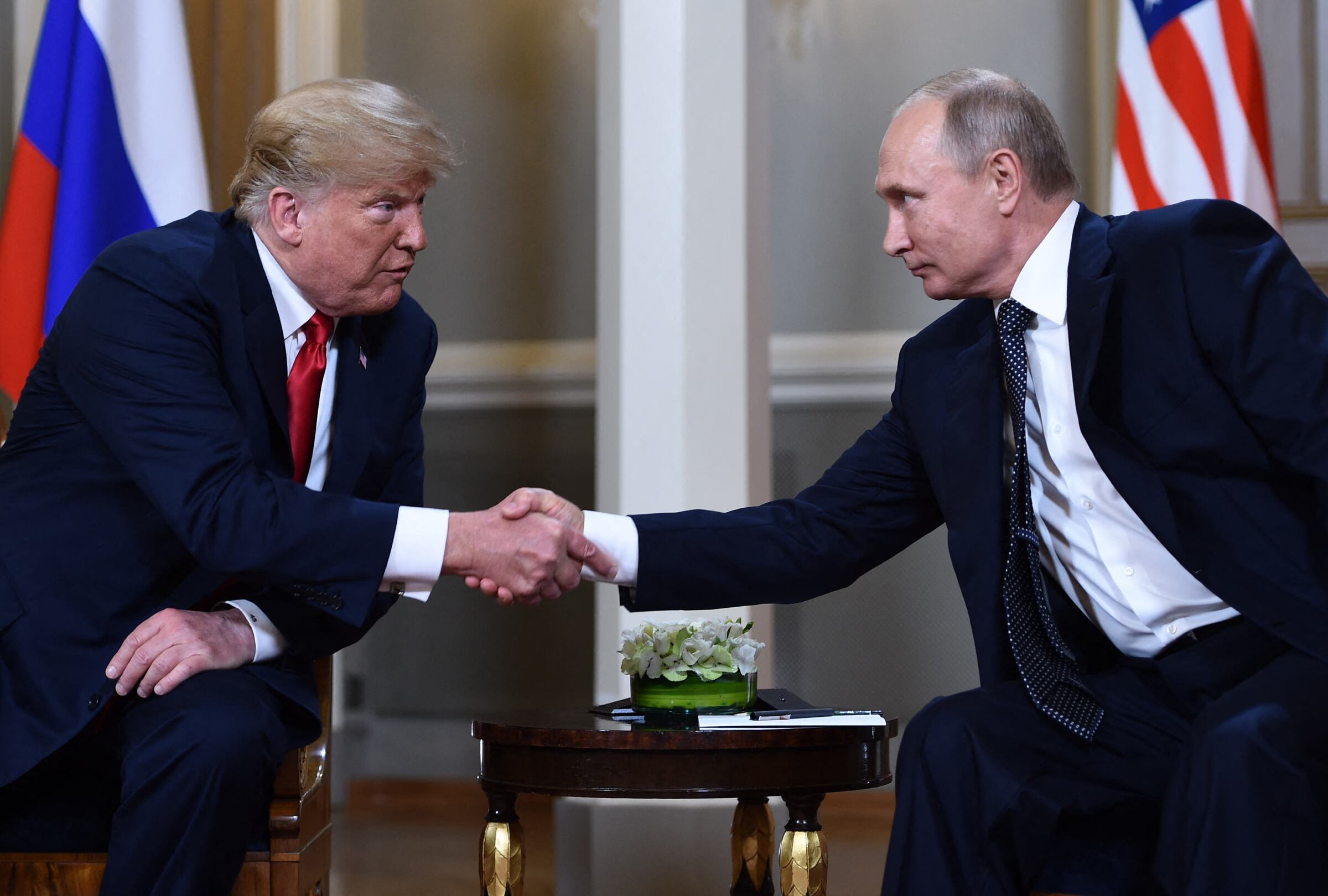 ALASKA (EE.UU.), 15/08/2025. - Donald Trump y Vladimir Putin se reúnen este viernes 15 de agosto en Alaska: horarios y dónde ver la cumbre en vivo y en directo. Foto de Brendan Smialowski para AFP