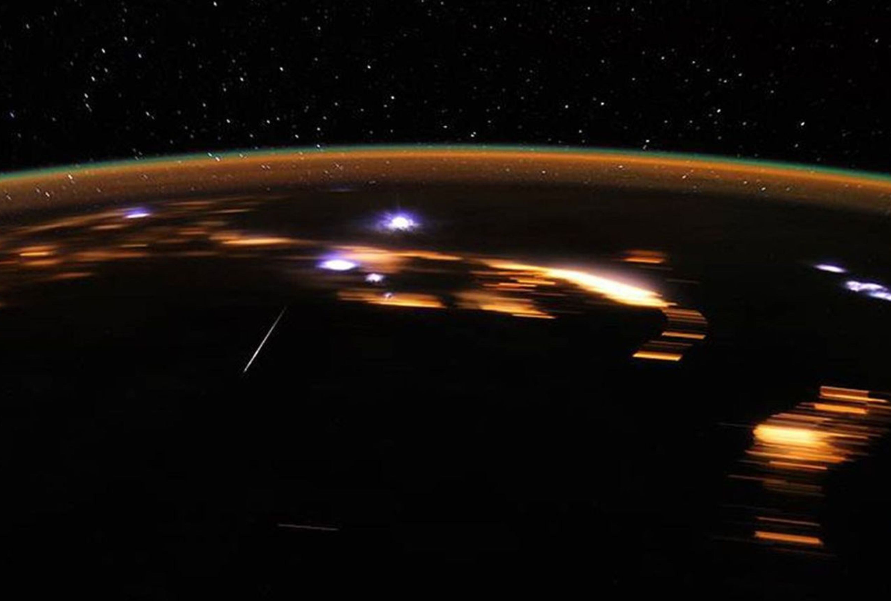 Las Líridas vistas desde el espacio. (Foto: NASA/JSC/D. Pettit)