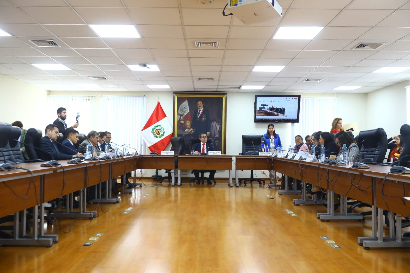 La Comisión de Salud y Población, presidida por el congresista Luis Picón.