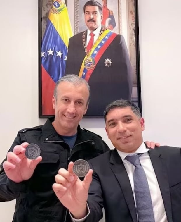 Pedro Tellechea junto a Tareck El Aissami. (@TellecheaRuiz / X).