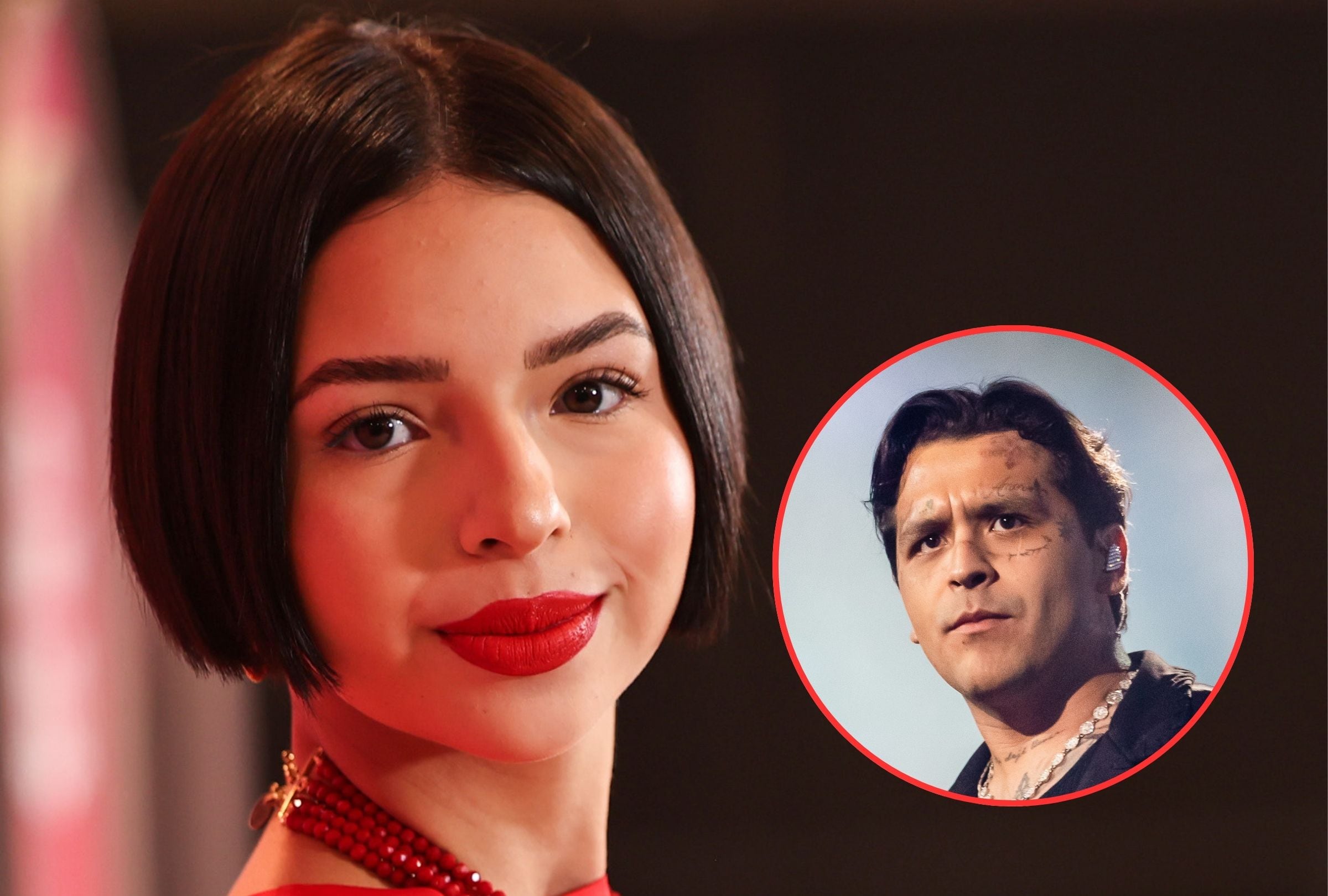 En esta imagen se aprecia a Ángela Aguilar y a Christian Nodal. (Foto: Rodrigo Varela / Medios y Media / Getty Images)