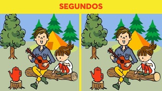 Descubre las 3 diferencias entre las imágenes del campamento en 9 segundos