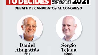 Candidatos al Congreso Daniel Abugattás y Sergio Tejada debatieron en El Comercio