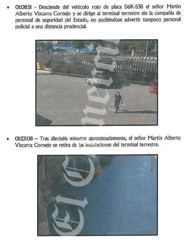 Imágenes del primer ingreso de Martín Vizcarra al terminal, la mañana del 22 de mayo del 2025.