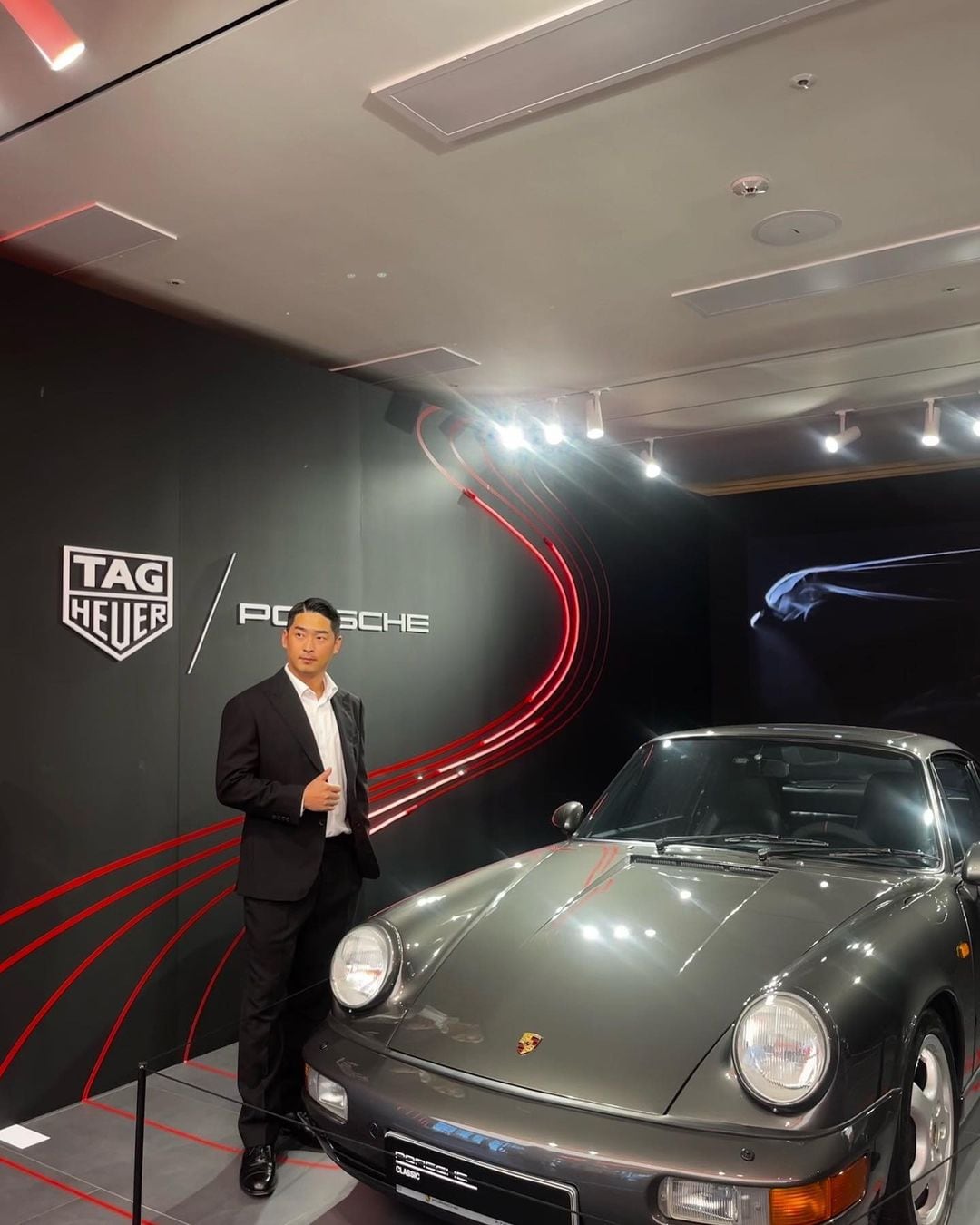 Woo Jin-Yong en un evento de Porsche en Corea del Sur (Foto: Woo Jin-Yong / Instagram)