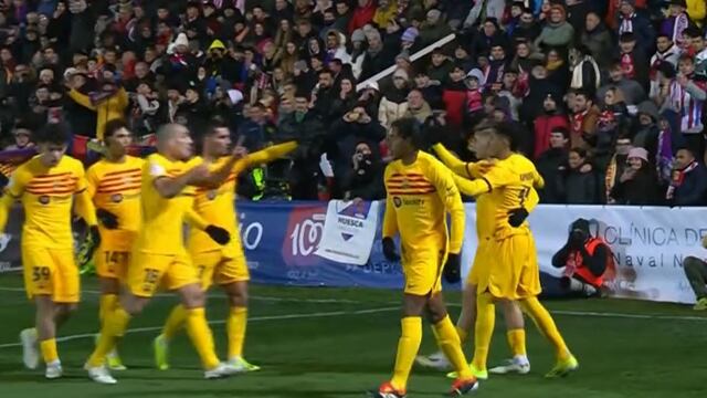 Gol de Barcelona: Fermín López adelanta a los ‘culés’ sobre Barbastro por Copa del Rey | VIDEO