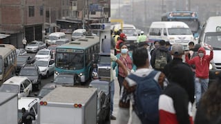 Paraderos abarrotados y congestión vehicular en Puente Nuevo en día 4 de cuarentena focalizada | FOTOS