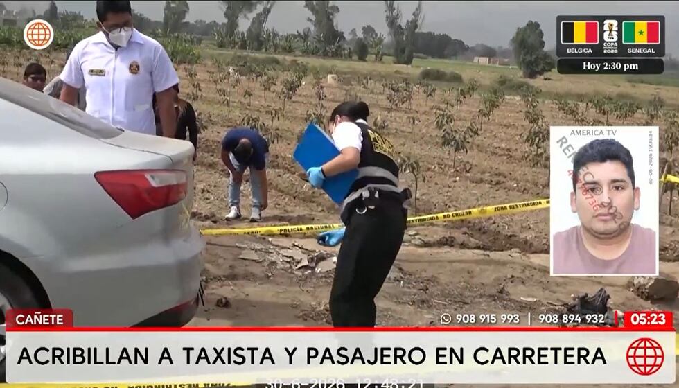 El taxista y su pasajero, que tenía antecedentes policiales, fueron interceptados por sicarios. (América Noticias)