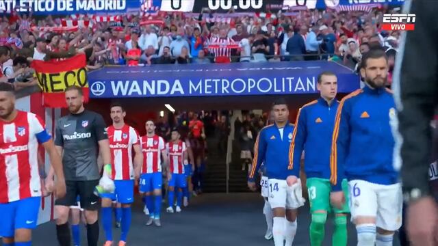 No hubo pasillo: así fue la entrada de Real Madrid vs. Atlético al Wanda Metropolitano | VIDEO