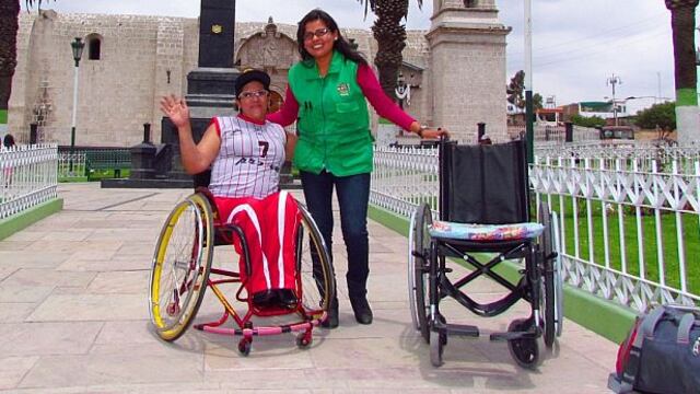 Deportista recibió silla del municipio de Paucarpata