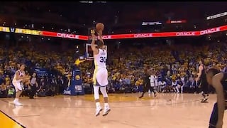 Cavaliers vs. Warriors: Curry cerró el segundo cuarto con genial triple | VIDEO