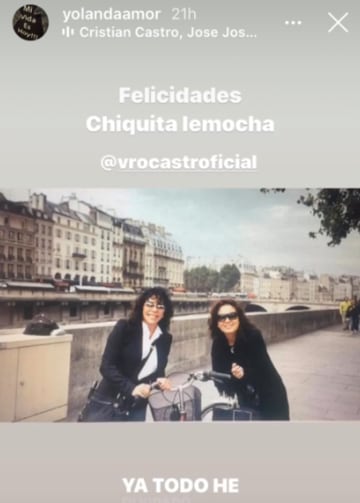 Fotografía de Yolanda Andrade y Verónica Castro en Europa publicada en el 2020 (Foto: Yolanda Andrade / Instagram)