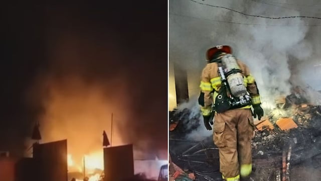 Fuerte incendio consumió almacén en Huancayo: fuego habría iniciado por pirotécnicos