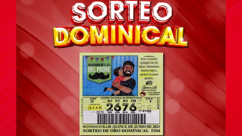 Resultados de la Lotería Nacional de Panamá del domingo 15 de junio: números y letras