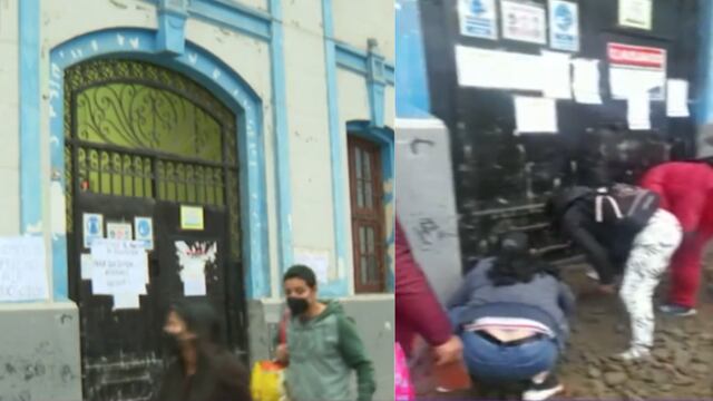 Cercado de Lima: alumnos llegan a colegio y encuentran que la puerta estaba tapada con ladrillos