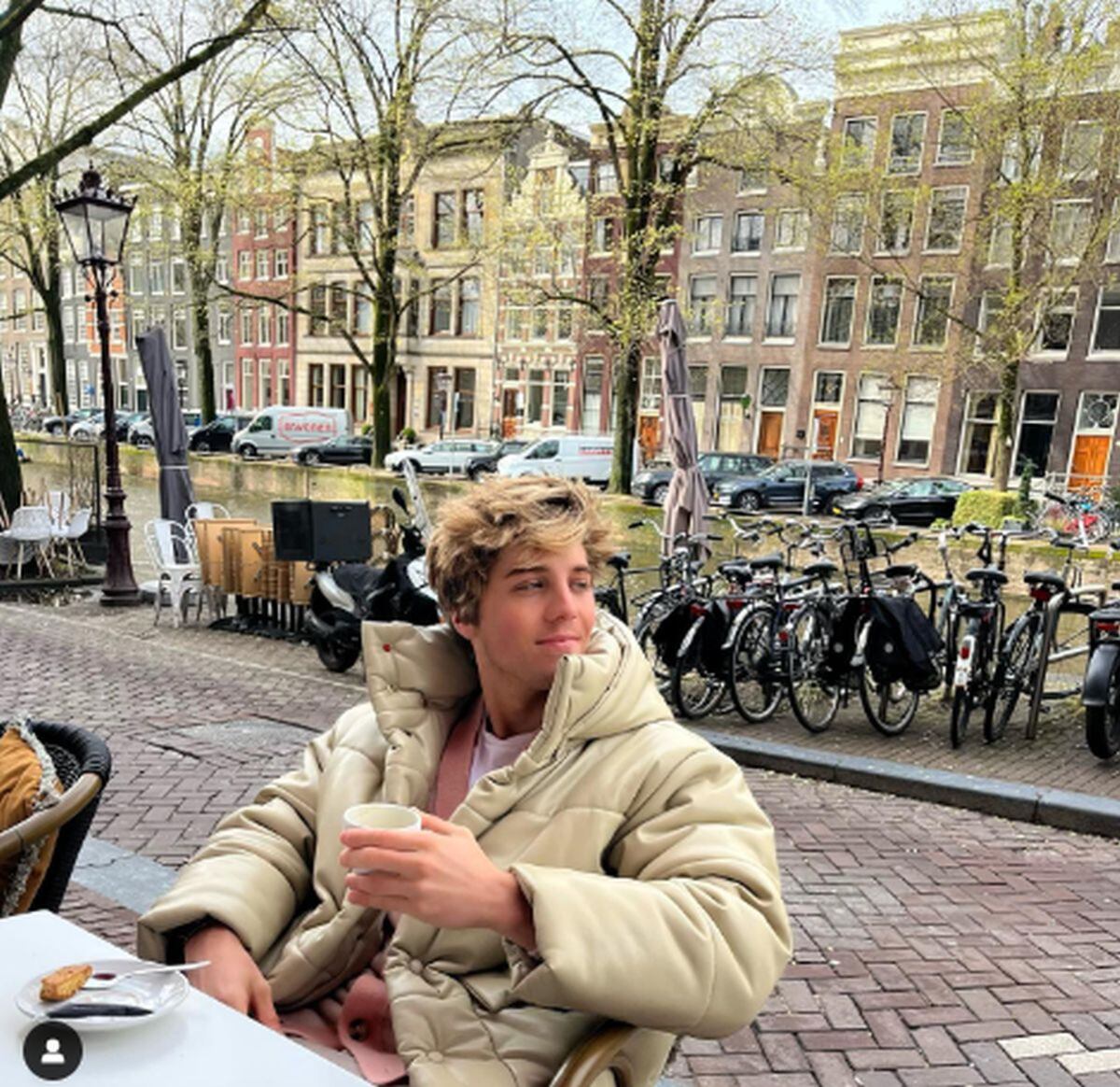 Durante un viaje a Ámsterdam (Foto: Lukas Gage / Instagram)