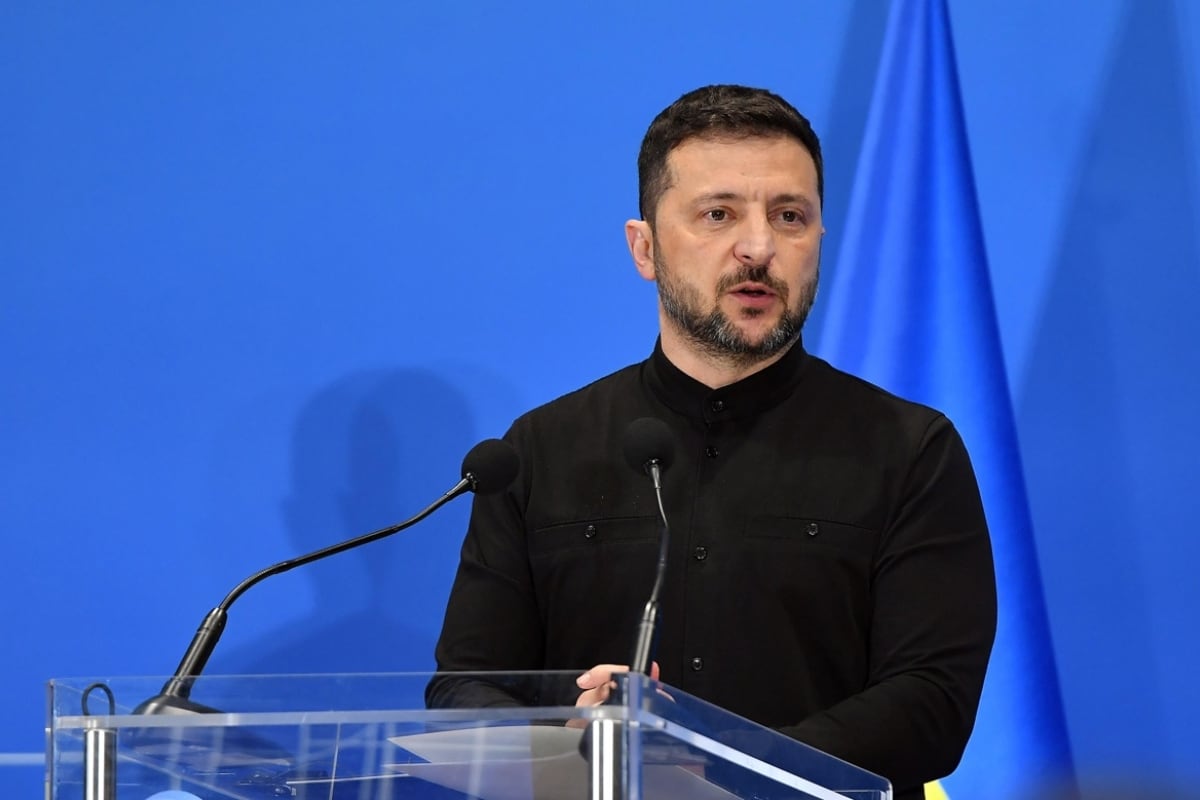 El presidente de Ucrania, Volodymyr Zelensky, pronuncia un discurso durante la Conferencia de Recuperación de Ucrania 2025 en el Centro de Convenciones La Nuvola, en Roma, Italia, el 10 de julio de 2025. (Foto: EFE/EPA/FABIO CIMAGLIA)