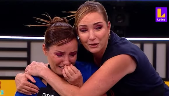 Celine Aguirre no pudo contener las lágrimas por la presión en "El Gran Chef Famosos X2". (Foto: Captura de video)