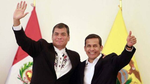 Ollanta Humala a Rafael Correa: "Seguiremos trabajando por la integración del Perú y Ecuador"