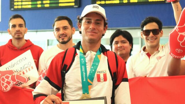 Lucca Mesinas regresó al Perú como bicampeón panamericano y fue recibido a lo grande