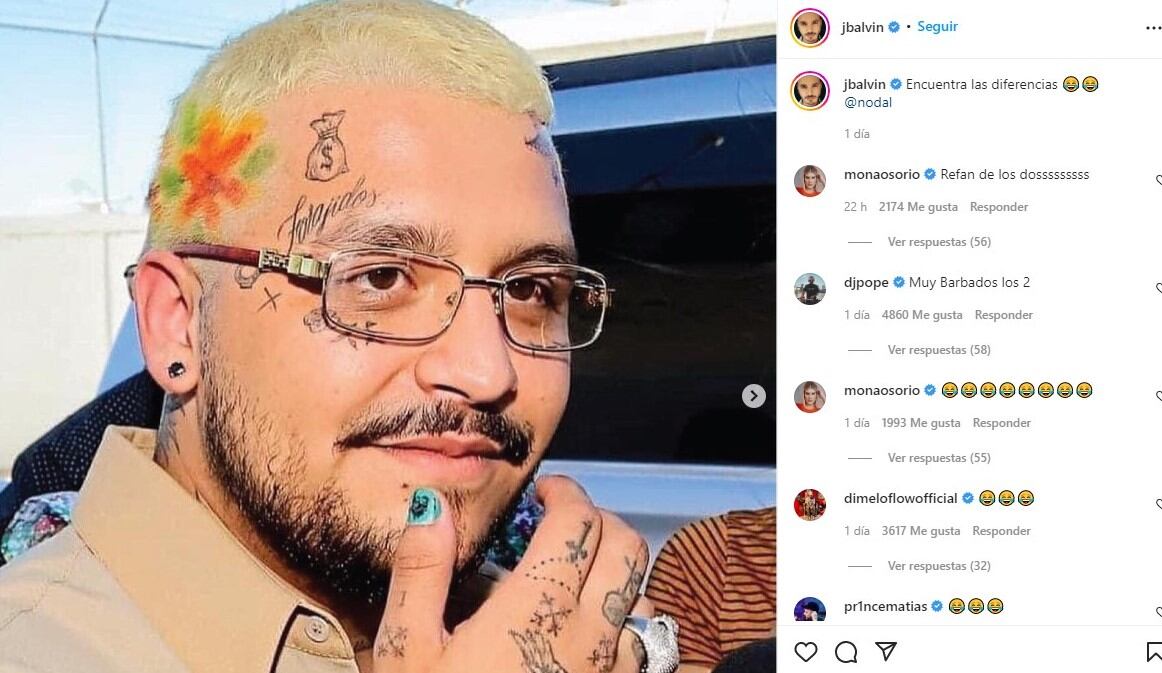 Publicación hecha por J Balvin en su Instagram (Foto: JBalvin/Instagram)