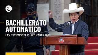 Presidente Pedro Castillo promulgó ley que amplía bachillerato automático hasta 2023