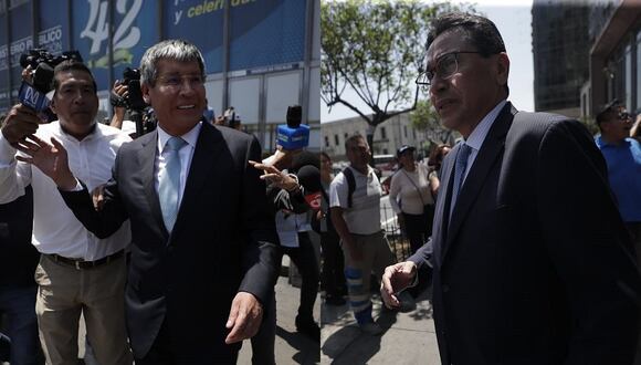 Wilfredo Oscorima acudió con Humberto Abanto a la Fiscalía de la Nación el 4 de abril. (Foto: GEC)