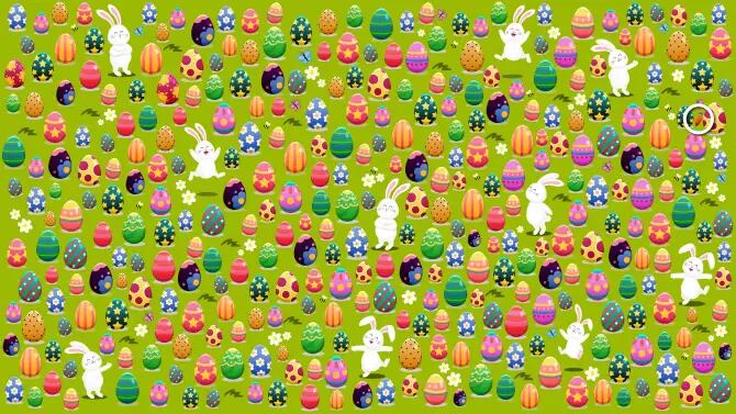 La zanahoria oculta, marcada con un círculo arriba, se encuentra en la esquina superior derecha de la imagen.