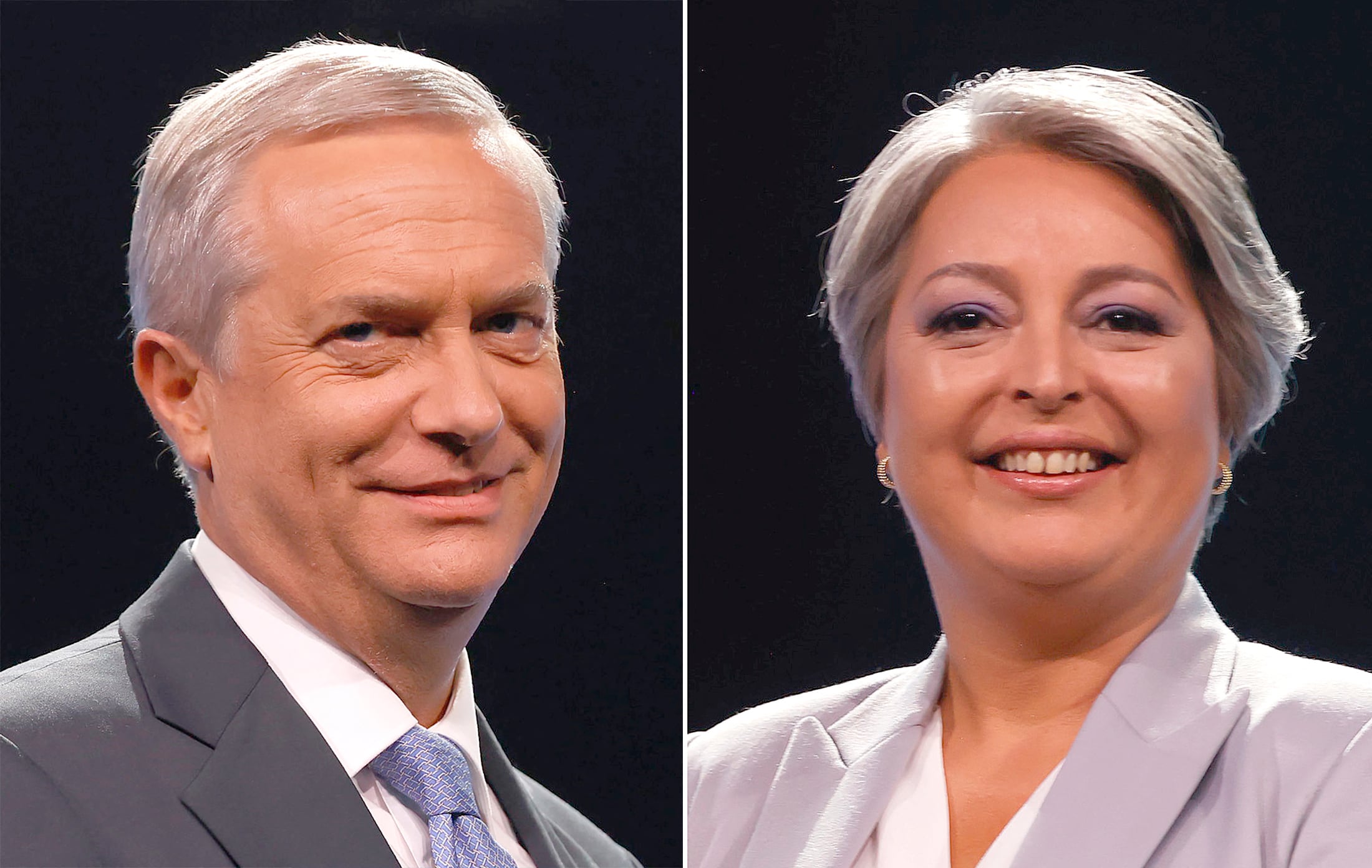 Los candidatos presidenciales de Chile, José Antonio Kast, del Partido Republicano; y Jeannette Jara, de la coalición Unidad por Chile. (Foto de RAUL BRAVO / AFP).