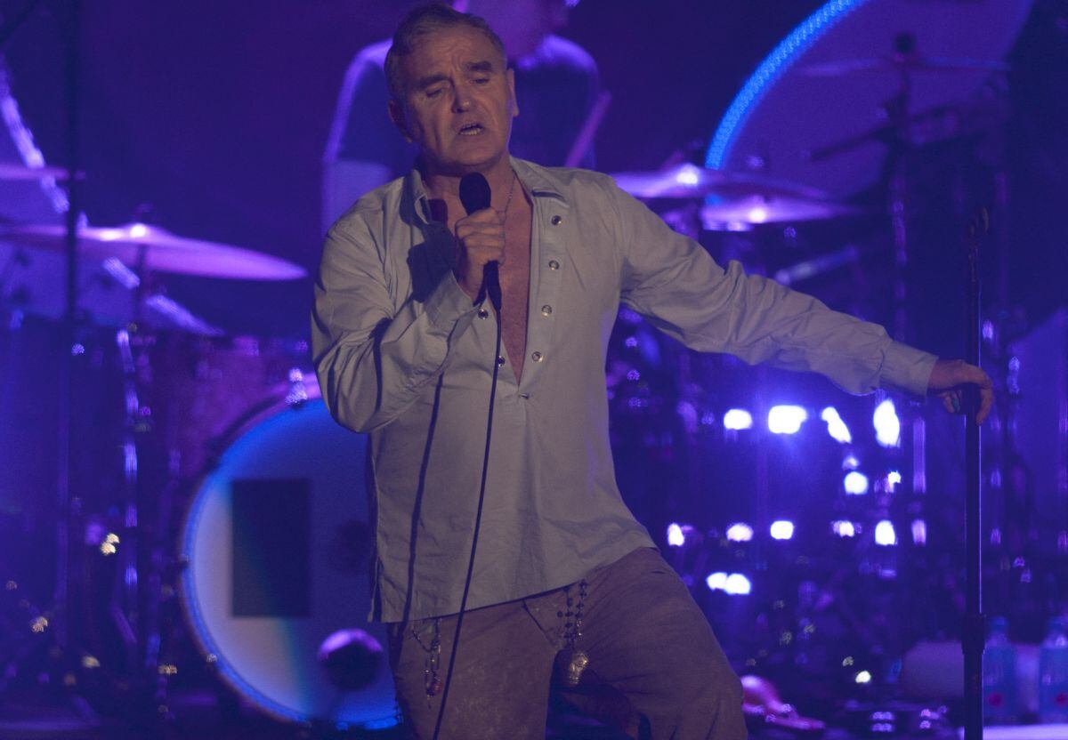 Morrissey durante su concierto en la arena Citibanamex en Monterrey, Nuevo León el 29 de marzo de 2017 (Foto: Julio César Aguilar / AFP)