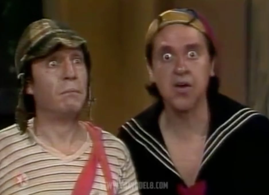 Roberto Gómez Bolaños y Carlos Villagrán en "El Chavo del 8". (Foto: Televisa)