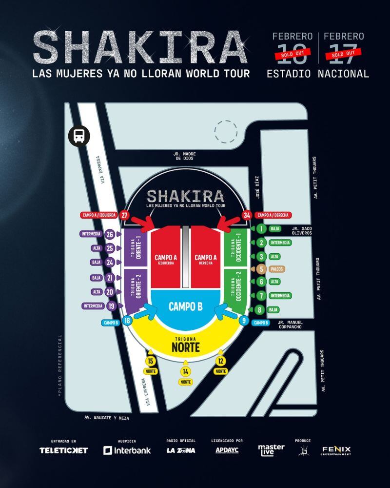 Shakira realizará dos conciertos en Lima el próximo 16 y 17 de febrero, en el Estadio Nacional. (Foto: Instagram)