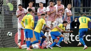 Brasil vs. Paraguay: Derlis González se echó detrás de la barrera para proteger su arco [VIDEO]