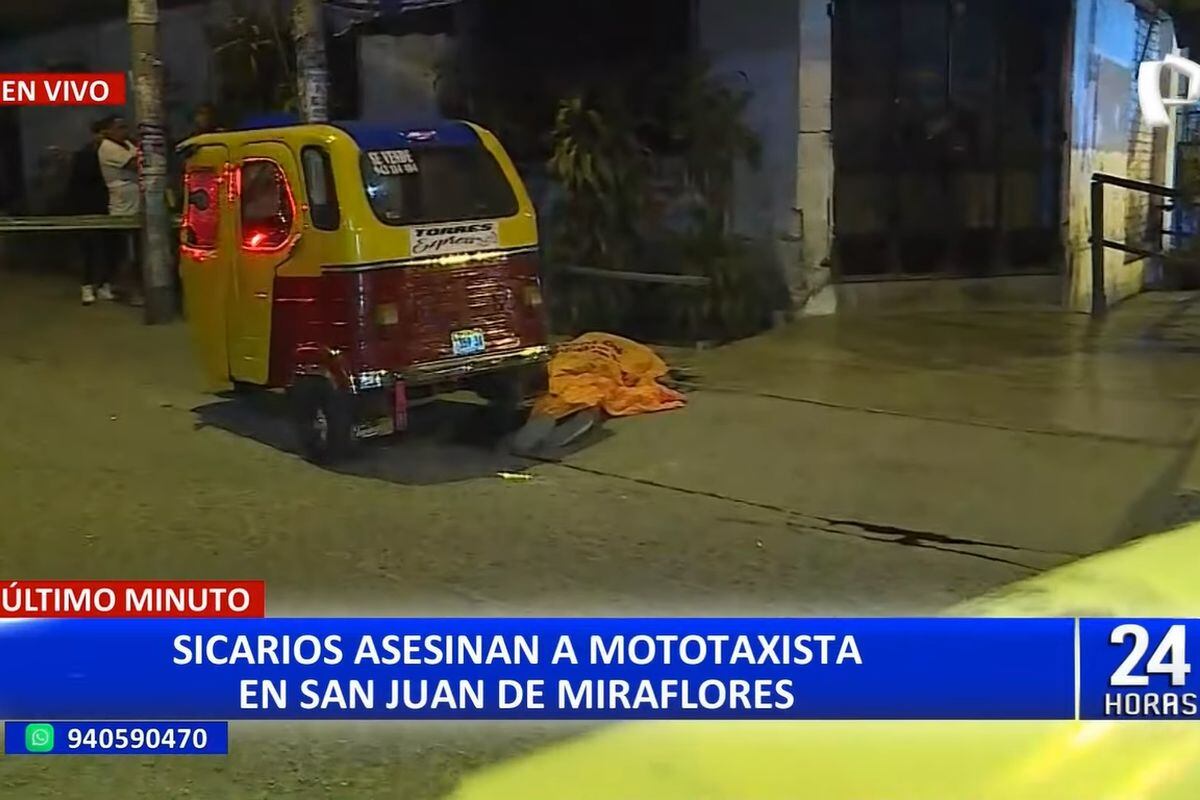Sicarios en moto matan a balazos a mototaxista extranjero en la Av. Manuel Iglesias. (24 Horas)