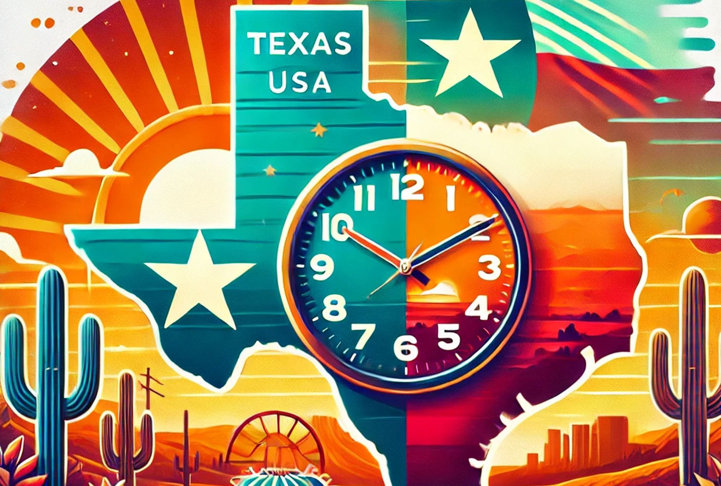 El cambio de hora en Texas, para el 2025, ocurrirá el segundo domingo de marzo. (Foto: DALL-E / Open AI)