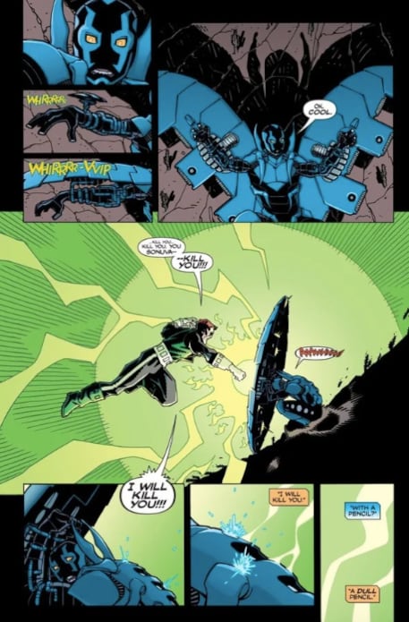 El superhéroe lucho contra una Linterna verde en la edición "Blue Beetle #1" de 2006 (Foto: DC Comics)