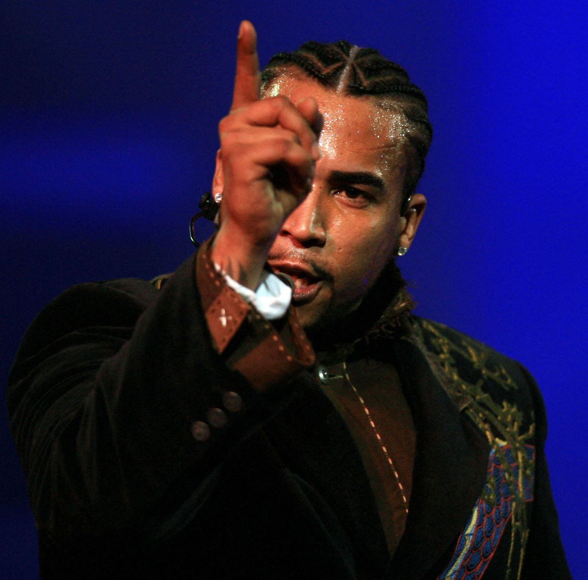 Don Omar en el Festival Internacional de la Canción de Viña del Mar el 26 de febrero de 2007 (Foto: Martin Bernetti / AFP)