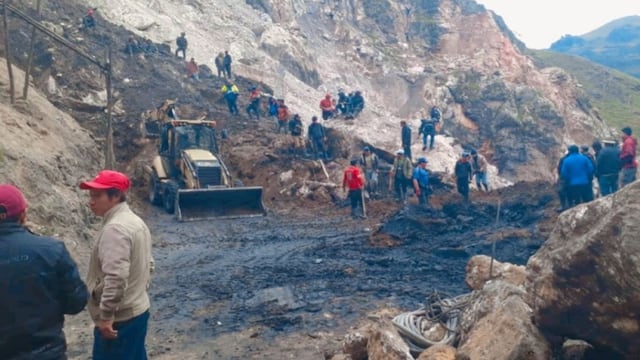 La Libertad: rescatan con vida a mineros que quedaron atrapados en mina de carbón en Quiruvilca