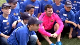 Lionel Messi recibió a 30 niños con enfermedades graves