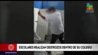 Trujillo: escolares se graban realizando destrozos al interior de colegio