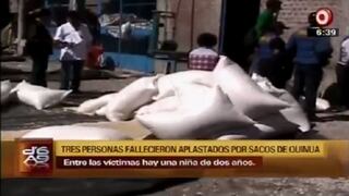 Ayacucho: familia murió sepultada por sacos de quinua