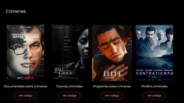 Netflix: lista actualizada de los códigos secretos para ver series y películas ocultas