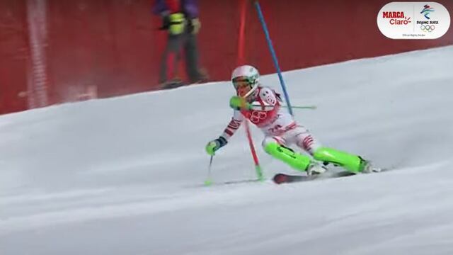Ornella Oettl en Beijing 2022: la única latinoamericana en finalizar la prueba de slalom