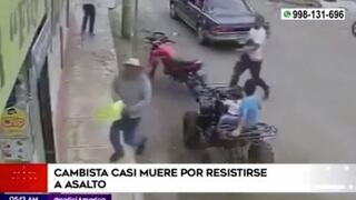 Chaclacayo: cambista se resiste a robo pese a que delincuente portaba un arma de fuego | VIDEO